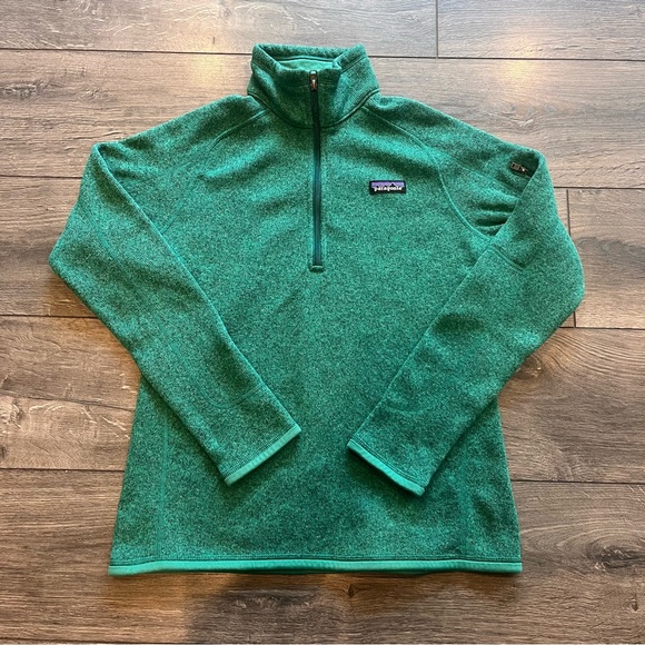 Patagonia Sweaters - Patagonia Better Sweater Womens M Green Turquoise 1/4 Zip Fleece